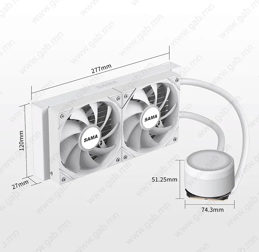 Cooler Liquid SAMA XW240DW ARGB AIO White Gab.mn_02.webp