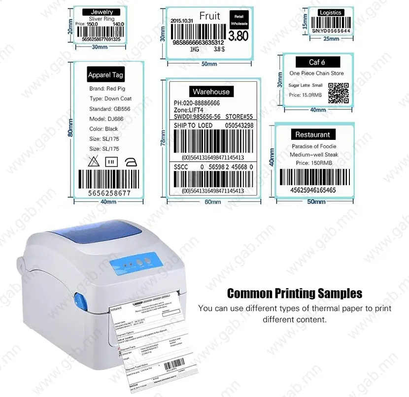 Printer Label Gprinter High Speed Thermal 4x6in 100x150mm GP-1324D Gab.mn_01c.webp
