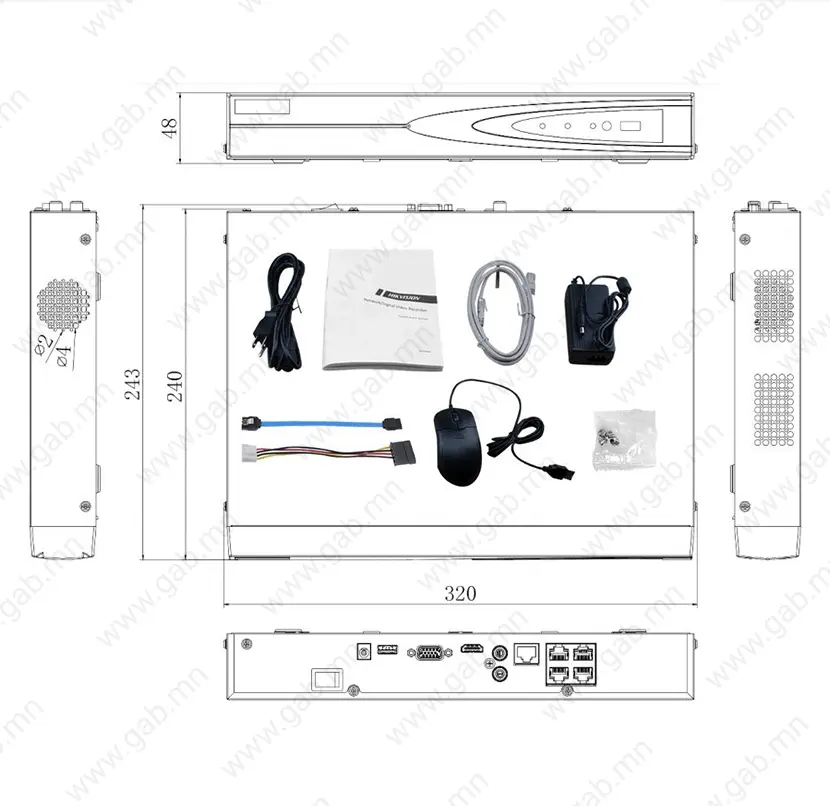 C&D Hikvision NVR 4CH 4PoE 4K H.265 DS-7604NI-Q1 Gab.mn_01b.webp