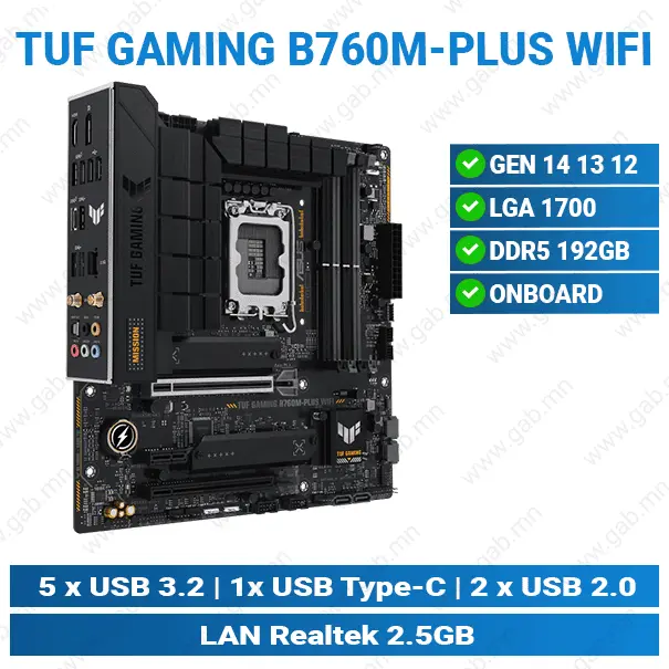 TUF GAMING B760M-PLUS WIFI D5 | ASUS Motherboard