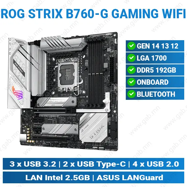 ROG STRIX B760-G GAMING WIFI D5 | ASUS Motherboard