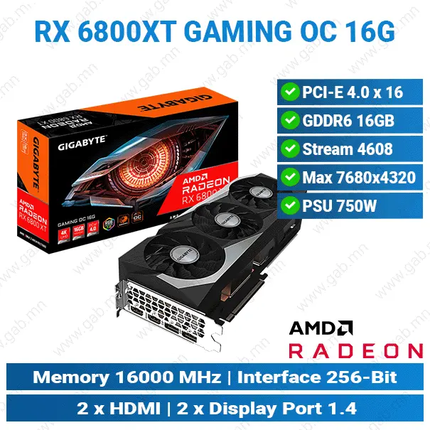 RADEON RX 6800 XT GAMING OC 16G | GIGABYTE Graphics Card