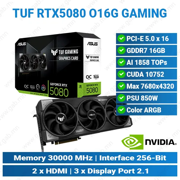 RTX5080 16G TUF Gaming | ASUS Graphics Card