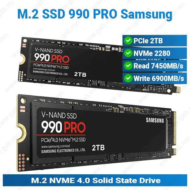 M.2 2TB 2280 NVMe 4.0 990 PRO Samsung | Hard Disk