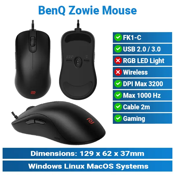 BenQ Zowie FK1-C Gaming Mouse KMP