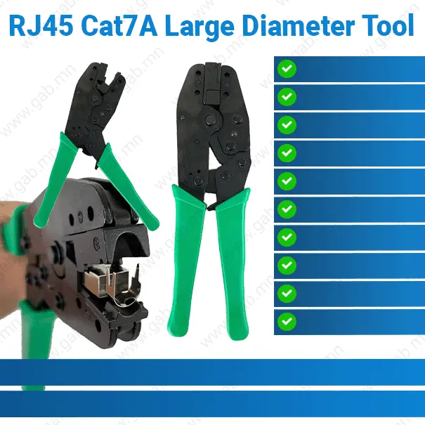 RJ45 Cat7A Large Diameter Crimping Tool Network