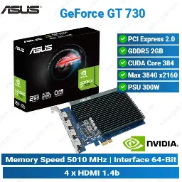 [#13'0002] GT730 GDDR5 2G HDMI 4-Port | ASUS Graphics Card