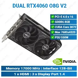 [#13'0005] RTX4060 DUAL O8G | ASUS Graphics Card