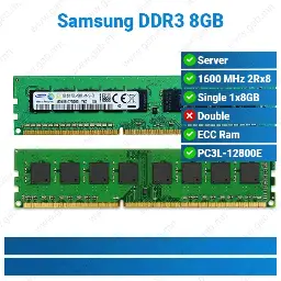 [#15'0003] DDR3 8GB 1600MHz 2Rx8 PC3L-12800E | ECC RAM