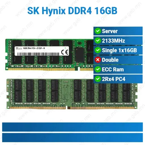 [#15'0029] DDR4 16GB 2133MHz 2Rx4 PC4-2133P SK Hynix | ECC RAM
