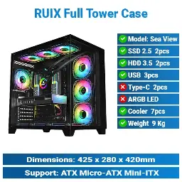 [#19'0017] Ruix Sea View Pro Max Full Tower | PC Case