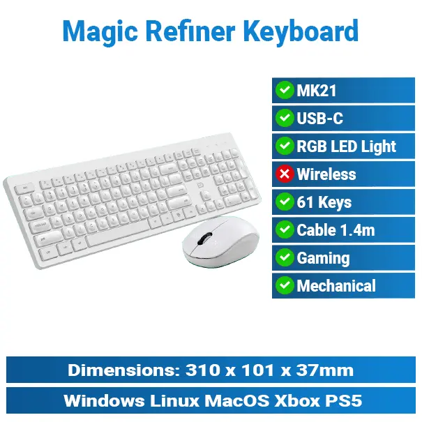 [#20'0022] Decdeal ik7830 Wireless White Keyboard Mouse KMP