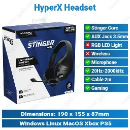 [#21'0004] HyperX Stinger Core Gaming Headset MSH