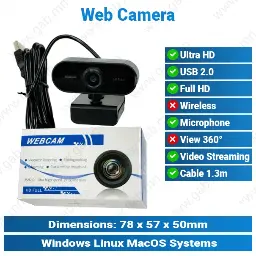[#22'0003] Full HD USB2.0 Web Camera
