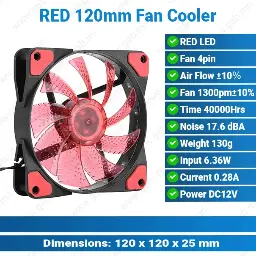 [#50'0006] Red 120mm Fan Cooler