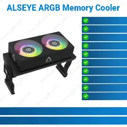 [#50'0061] ALSEYE Black ARGB Memory Cooler